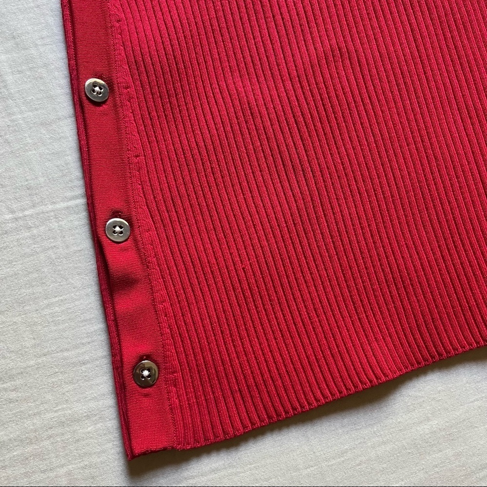 C/MEO Collective Red Ribbed Button-Side Mini Dress - Picture 2 of 4